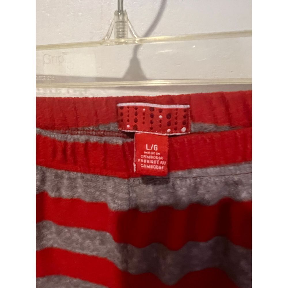 Target Red and Gray Striped Pajama Pants size Large - Picture 3 of 9